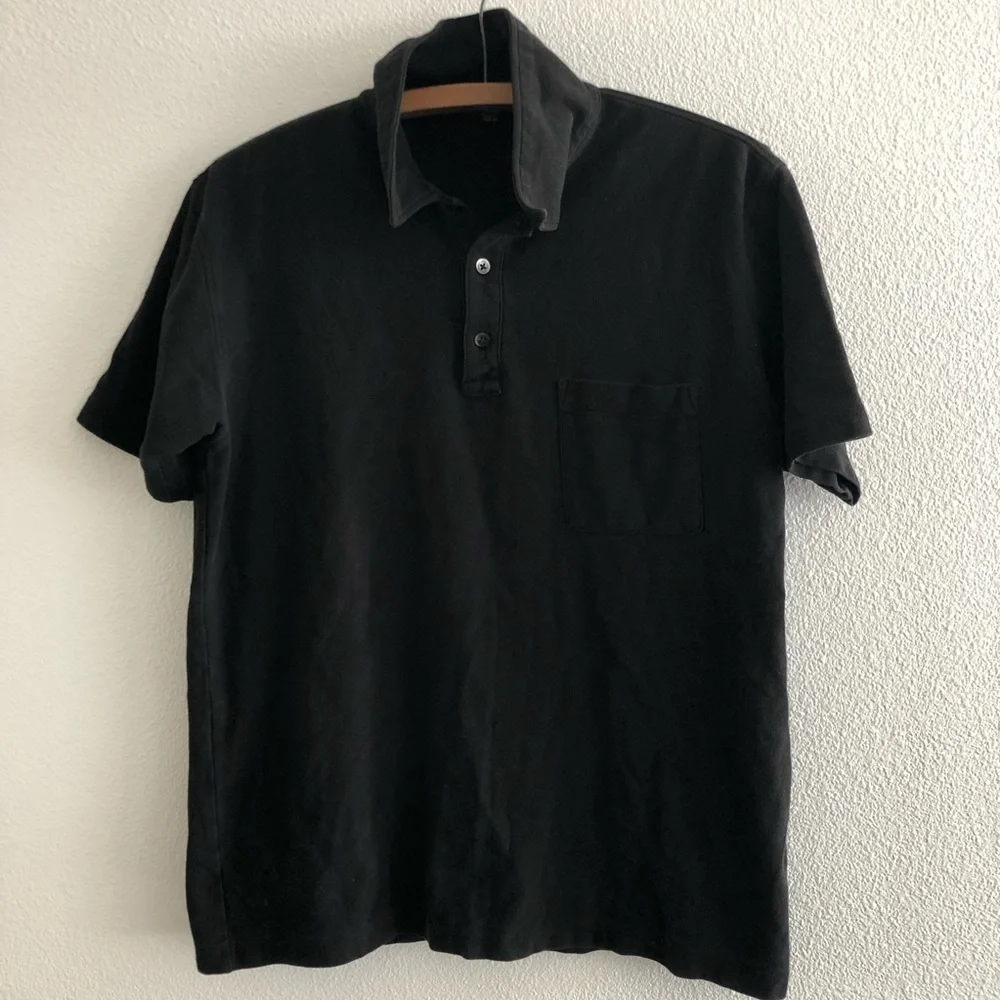 J. Crew Black Fitted Polo Men’s Small